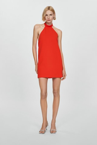 Robe emmanchures américaines dos nu - Rouge