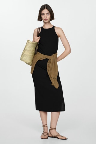 Robe midi ouveœure - Noir