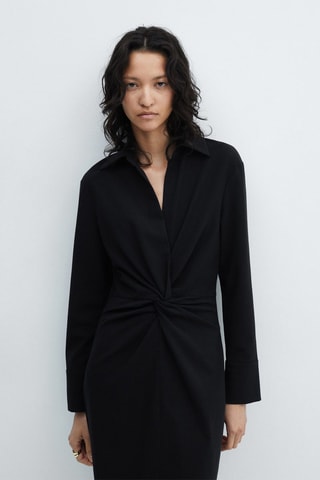Robe détail noeud - Noir