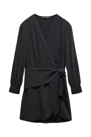 Robe cache-coeur noeud - Noir