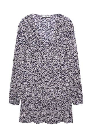 Robe à fleurs - Bleu marine