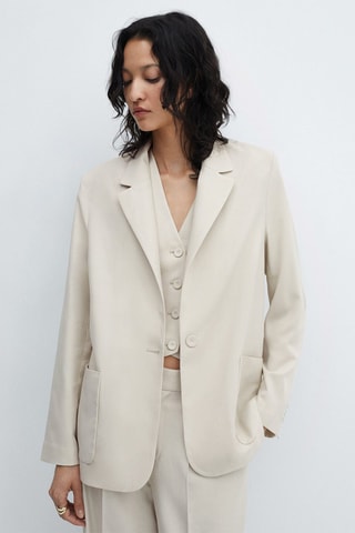 Veste costume poches - Beige