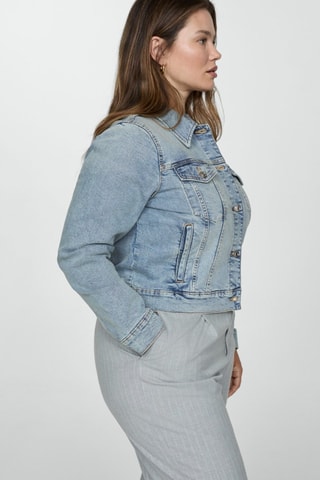 Blouson jean poches - Bleu clair
