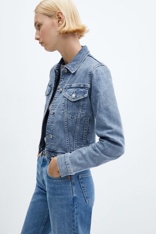 Blouson jean poches - Bleu