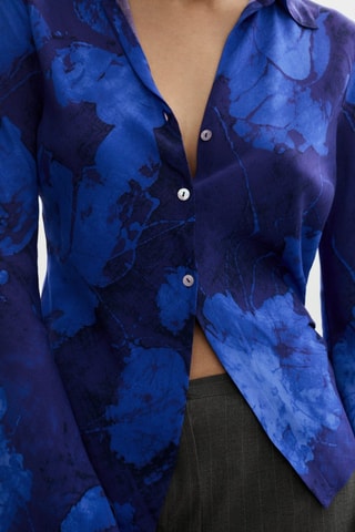 Chemise à imprimé à fleurs - Bleu