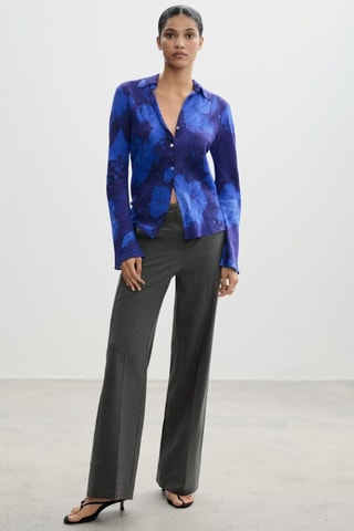 Chemise à imprimé à fleurs - Bleu