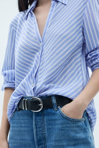 Chemise fluide rayures - Ciel