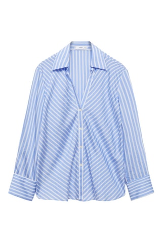 Chemise fluide rayures - Ciel