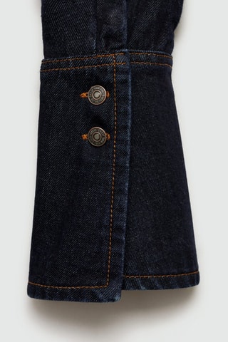 Chemise en jean coutures - Bleu