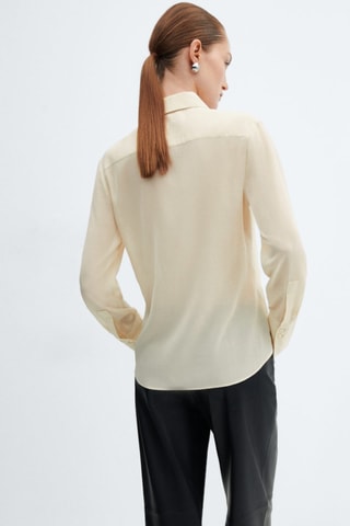Chemise fluide à boutons - Vanille