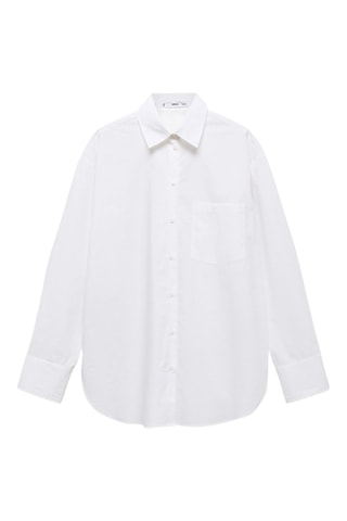 Chemise oversize poches - Blanc