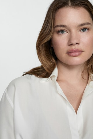 Chemise fluide lyocell - Blanc cassé