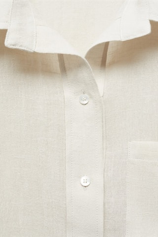 Chemise lin détail drapé - Ecru