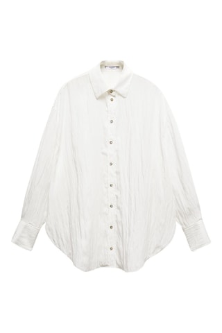 Chemise effet froissé - Blanc