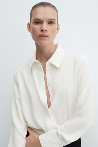 Chemise fluide regular-fit - Blanc cassé