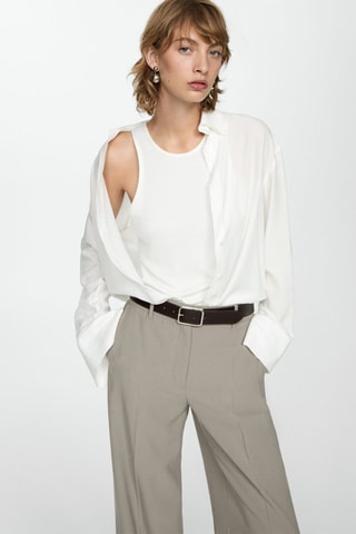 Chemise fluide Lyocell - Blanc cassé