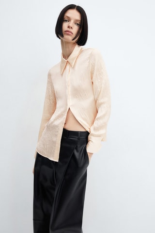 Chemise texturée satinée - Brut