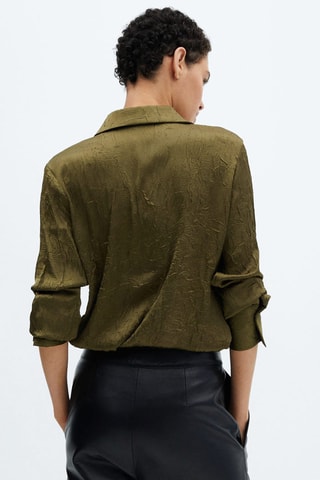 Chemise texturée satinée - Vert
