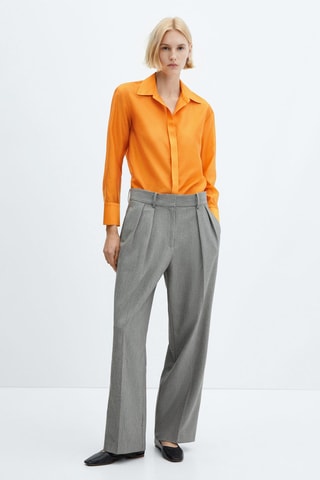 Chemise boutons dissimulés - Orange