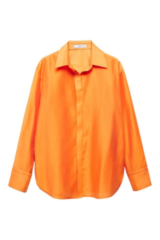 Chemise boutons dissimulés - Orange