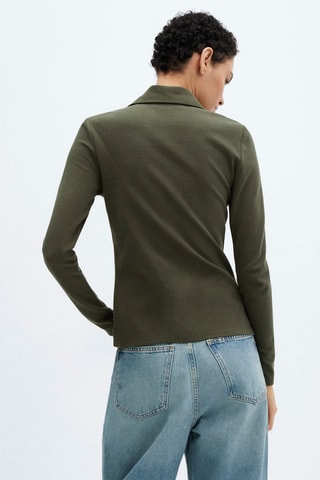 Chemise maille coton - Kaki