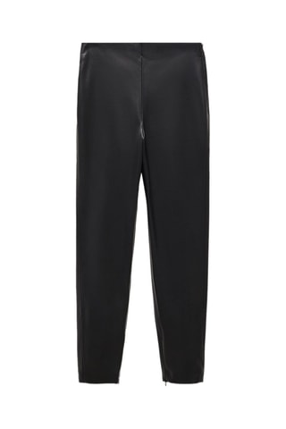Legging simili-cuir ouvertures - Noir