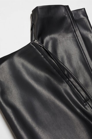 Legging simili-cuir ouvertures - Noir