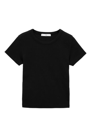 T-shirt coton manches courtes - Noir