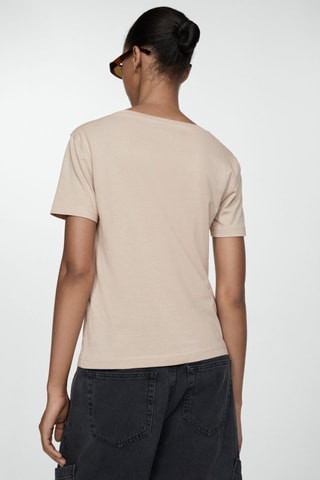 T-shirt coton manches courtes - Sable
