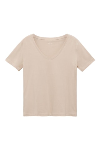 T-shirt coton manches courtes - Sable