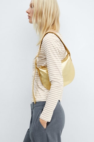 T-shirt col bateau coton - Beige