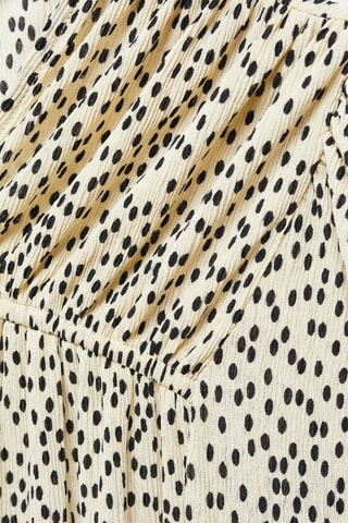 Blouse imprimée noeud - Ecru