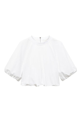 Blouse manches bouffantes - Blanc
