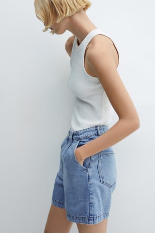 Short en jean - Bleu