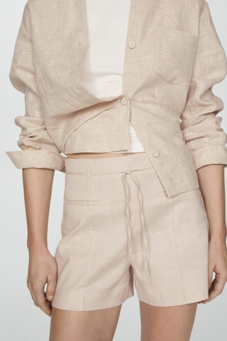Short lin noeud - Beige