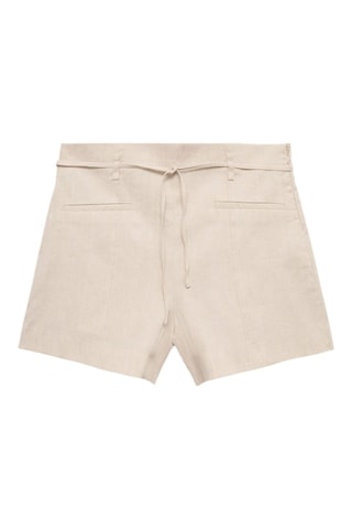 Short lin noeud - Beige