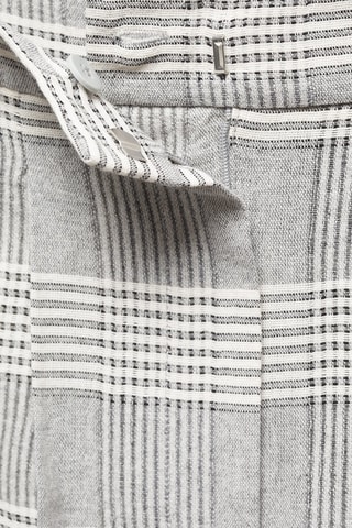 Short pinces imprimé carreaux - Gris