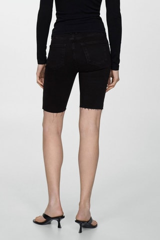Bermuda en jean slim fit - Noir