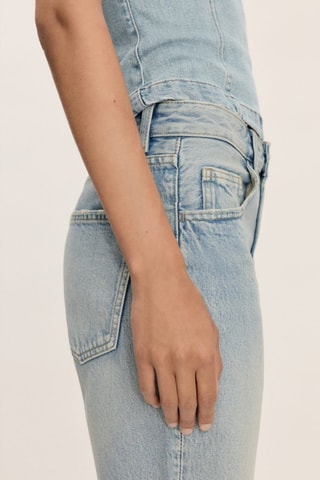 Bermuda en jean droit - Bleu clair
