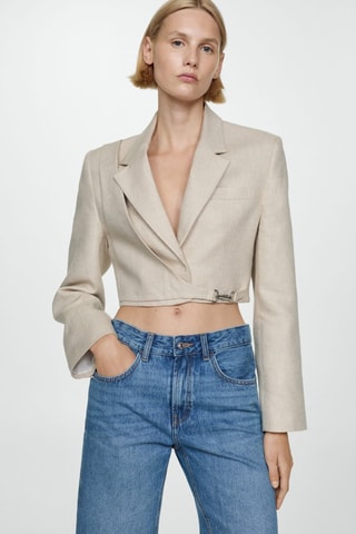 Bermuda en jean droit - Bleu