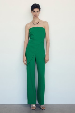 Combi-pantalon bustier - Vert