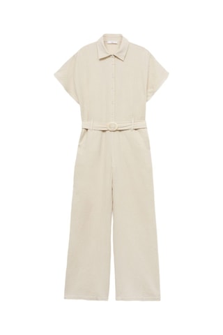 Combinaison avec ceinture - Ecru