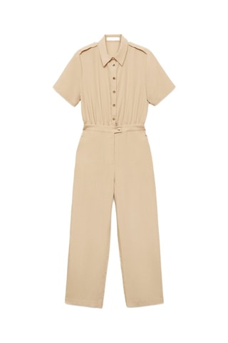 Combinaison Lyocell col chemise - Beige