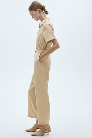 Combinaison Lyocell col chemise - Beige