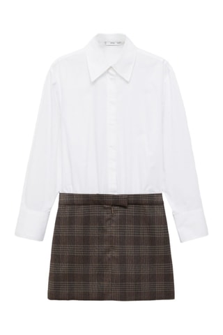Robe courte combinée - Blanc