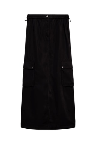 Jupe cargo longue - Noir