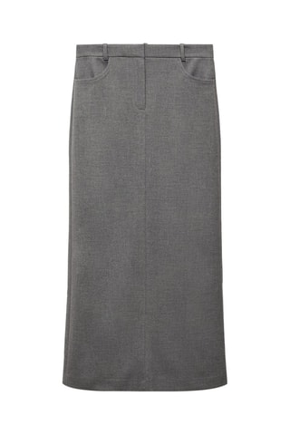 Jupe longue fendue - Gris