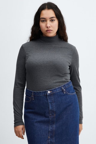 Jupe midi en jean - Bleu marine
