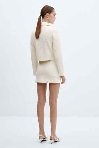 Jupe coton texturée - Ecru