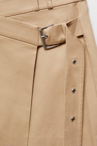 Jupe plissée boucle - Beige